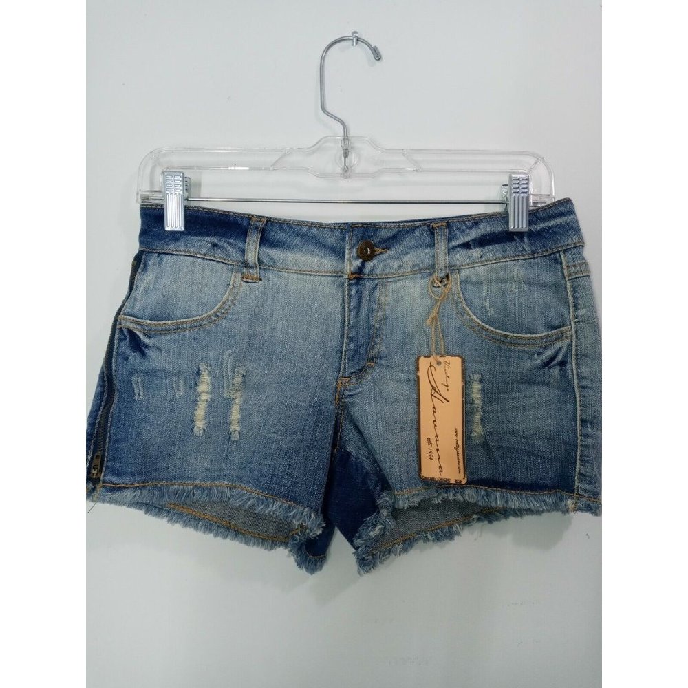 Size L Vintage Havana est. 1954 Women's Jean Shorts Frayed Hem